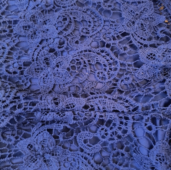 Royal Blue Lace Shinestar Elastic Shorts (Size XL) - Picture 10 of 11